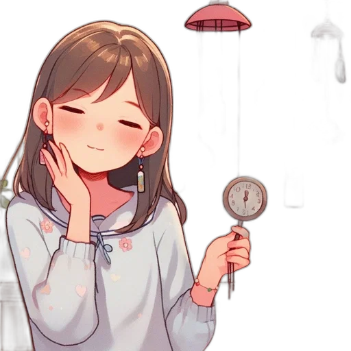 umbrella, staff, anime, pixel art transparent PNG cut-out