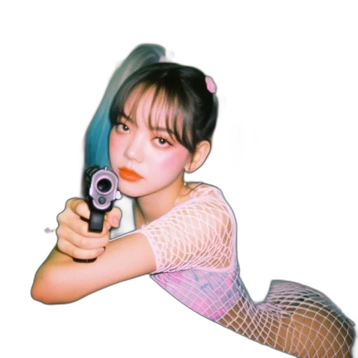 weapon, vaporwave, cyberpunk, anime transparent PNG cut-out
