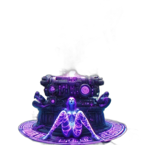 robot, crown, jewelry, staff transparent PNG cut-out