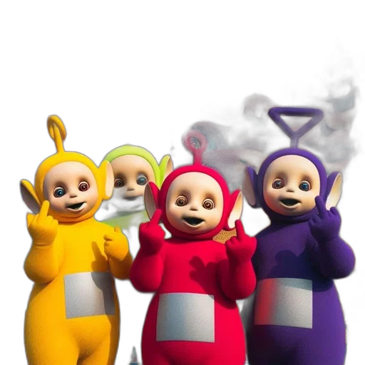 mask, 3d render, concept art, teletubbies transparent PNG cut-out