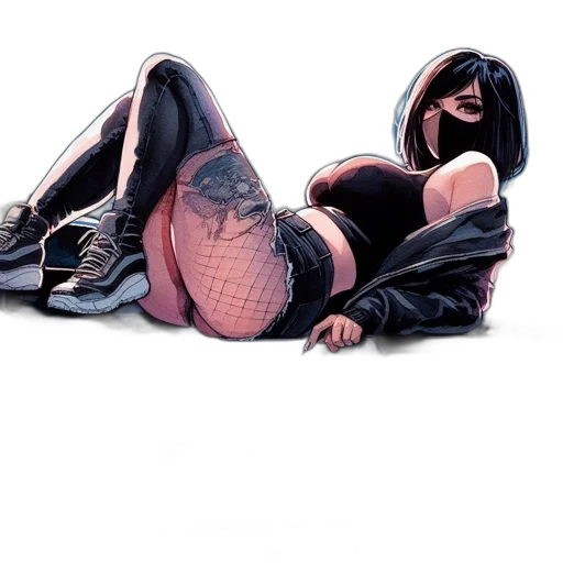 mask, jacket, comic book art, concept art transparent PNG cut-out