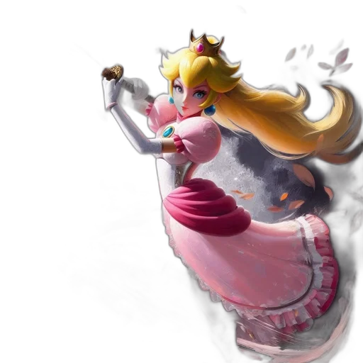 dress, crown, concept art, 3d render transparent PNG cut-out