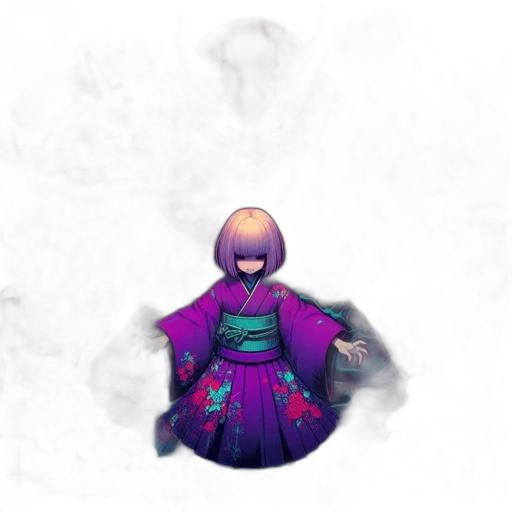 dress, mask, jacket, staff transparent PNG cut-out