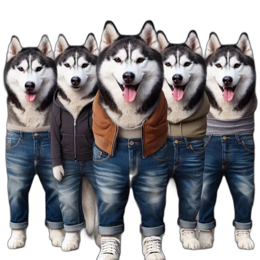 animal, jacket, 3d render, photorealistic transparent PNG cut-out