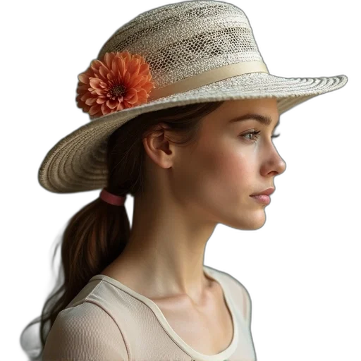 hat, crown, jewelry, flower transparent PNG cut-out