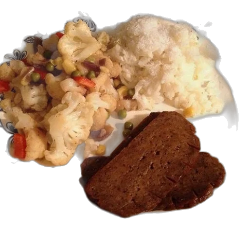 food, earth tones, plate, meatloaf transparent PNG cut-out