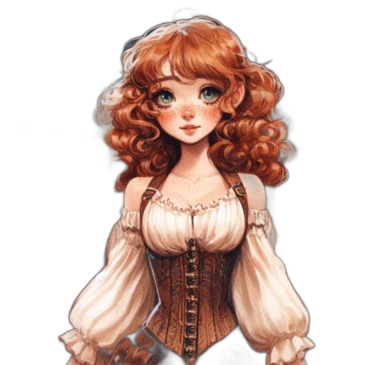 dress, fantasy art, watercolor, concept art transparent PNG cut-out