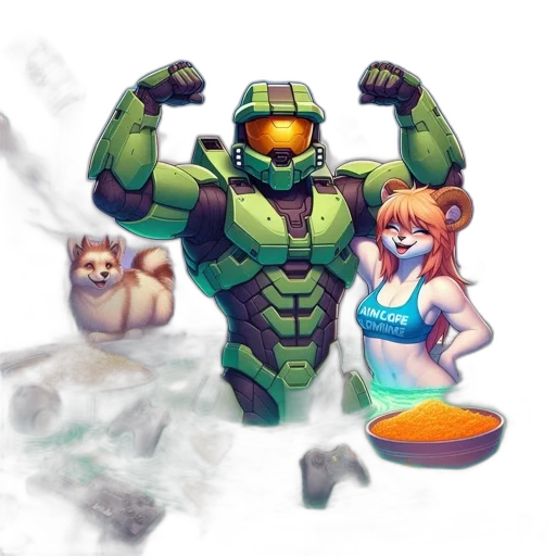 robot, weapon, food, pixel art transparent PNG cut-out