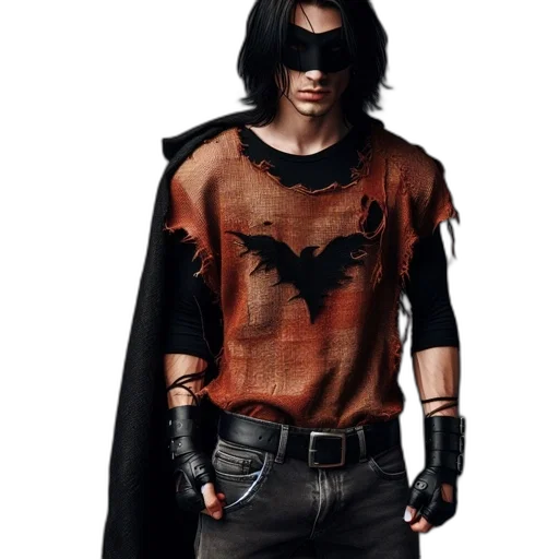jacket, mask, concept art, comic book art transparent PNG cut-out