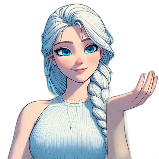 dress, face, staff, fantasy art transparent PNG cut-out