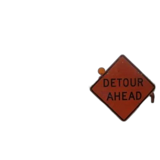 jacket, hat, detour, sign transparent PNG cut-out