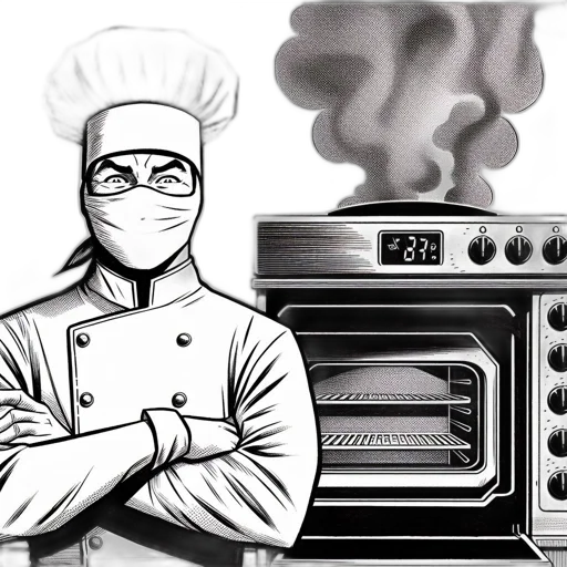 food, cartoon, chef, white transparent PNG cut-out