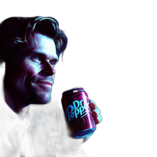 bottle, food, robot, vaporwave transparent PNG cut-out