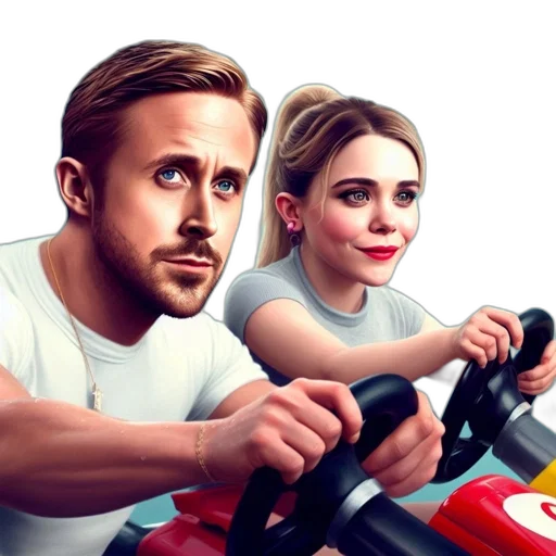 car, concept art, cartoon, photorealistic transparent PNG cut-out