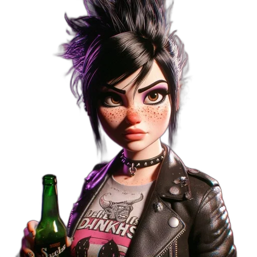 jacket, bottle, weapon, face transparent PNG cut-out