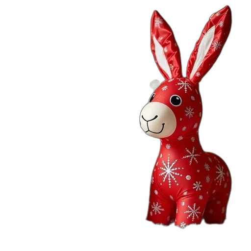 3d render, inflatable, animals, christmas transparent PNG cut-out