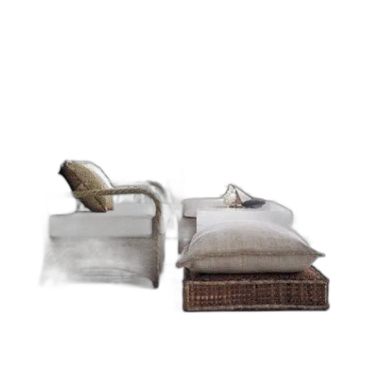 furniture, photorealistic, 3d render, earth tones transparent PNG cut-out