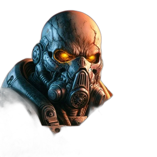 mask, face, robot, concept art transparent PNG cut-out