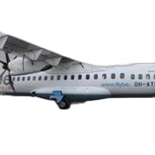 3d render, white, airplane, blue transparent PNG cut-out