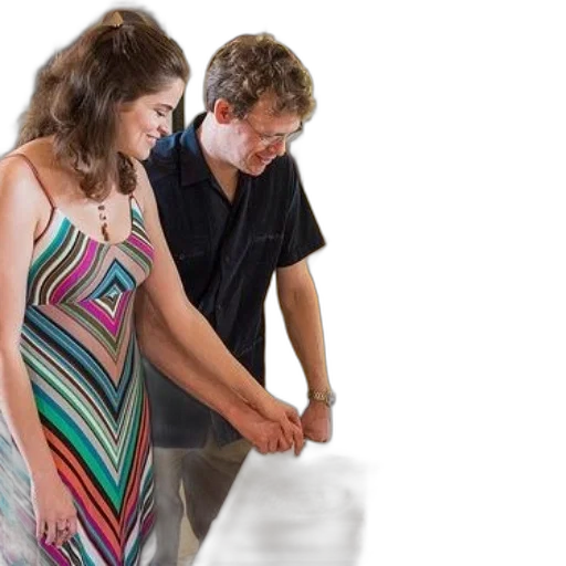 dress, jewelry, couple, stands transparent PNG cut-out