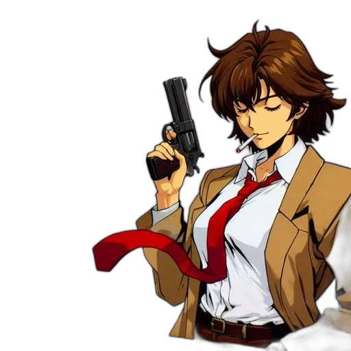 weapon, jacket, staff, concept art transparent PNG cut-out