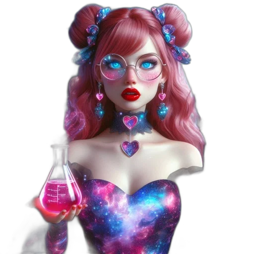 dress, jewelry, bottle, fantasy art transparent PNG cut-out