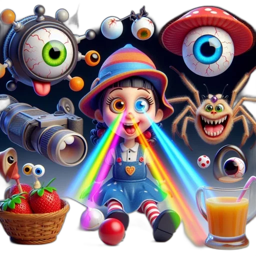 robot, staff, concept art, 3d render transparent PNG cut-out