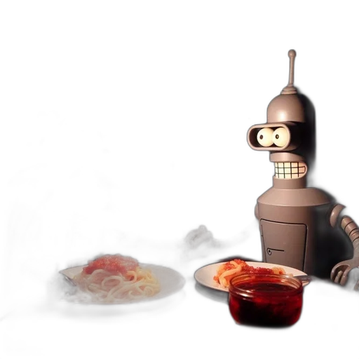 robot, food, creature, 3d render transparent PNG cut-out