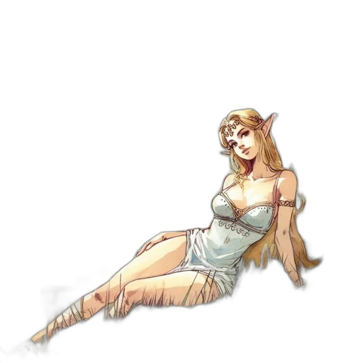 dress, staff, creature, concept art transparent PNG cut-out