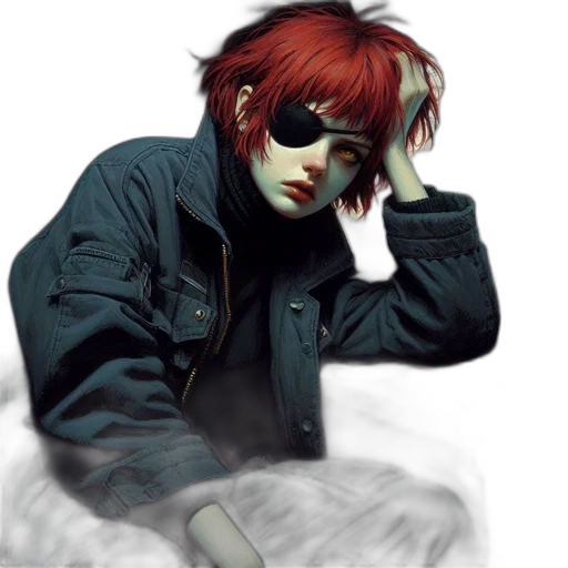 jacket, mask, face, cyberpunk transparent PNG cut-out