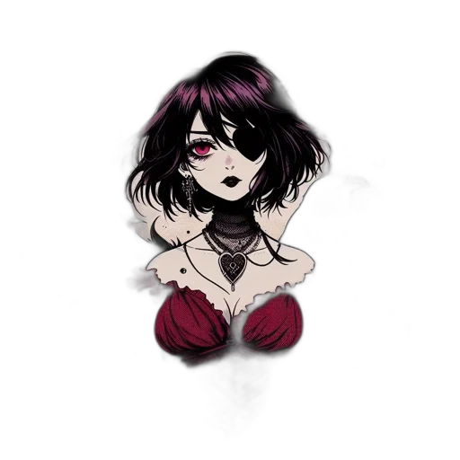 jewelry, creature, hair, mask transparent PNG cut-out