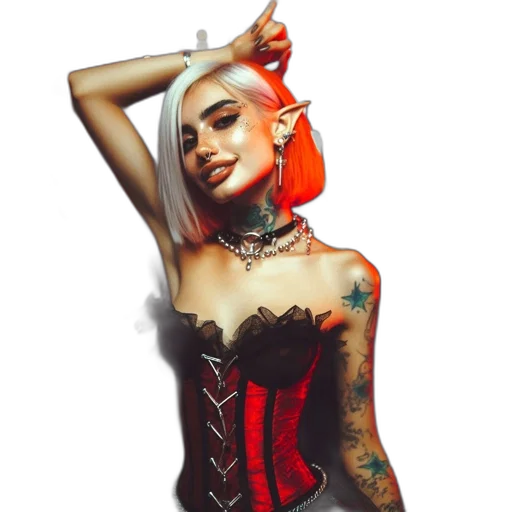 jewelry, dress, cyberpunk, concept art transparent PNG cut-out
