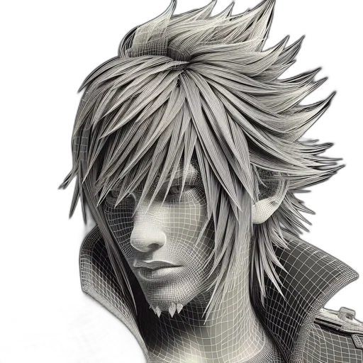 hair, face, jacket, mask transparent PNG cut-out