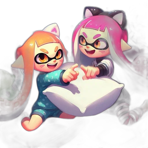 concept art, pixel art, 3d render, anime transparent PNG cut-out