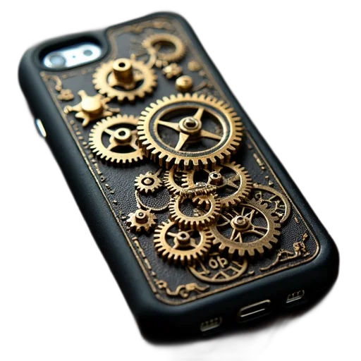 jewelry, 3d render, steampunk, gears transparent PNG cut-out