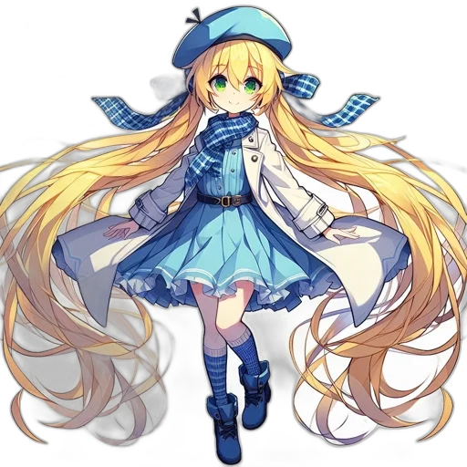 staff, dress, hair, dragon transparent PNG cut-out