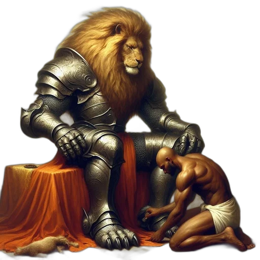 animal, concept art, fantasy art, lion transparent PNG cut-out
