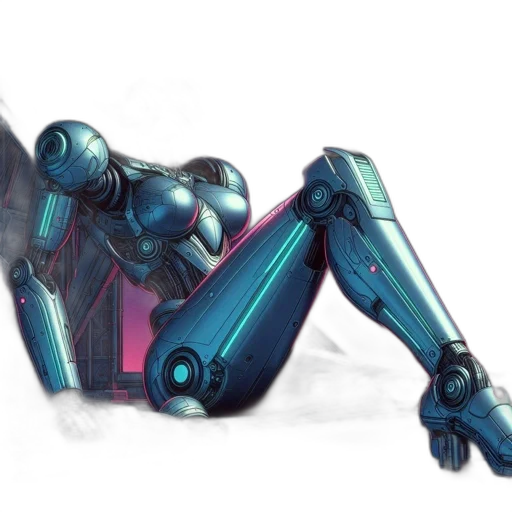 robot, weapon, cyberpunk, concept art transparent PNG cut-out