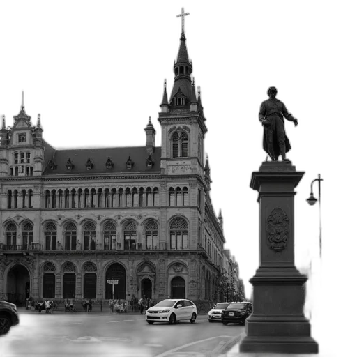 building, staff, dress, car transparent PNG cut-out
