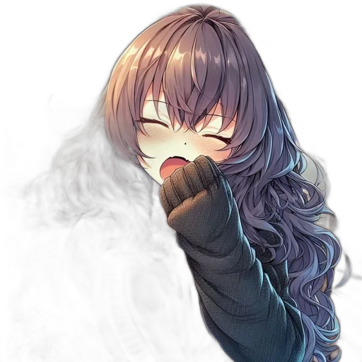 jacket, mask, face, hair transparent PNG cut-out