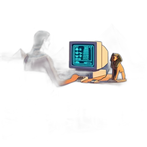 robot, furniture, creature, pixel art transparent PNG cut-out
