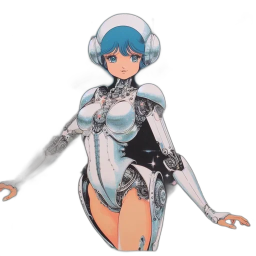 robot, dress, concept art, 3d render transparent PNG cut-out