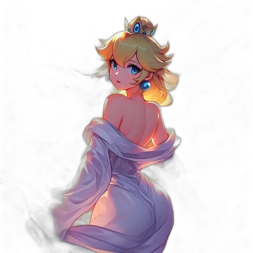 dress, crown, staff, creature transparent PNG cut-out