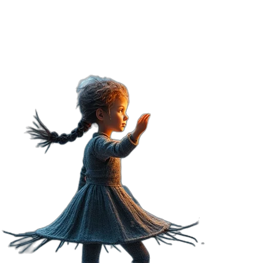 dress, staff, mask, hair transparent PNG cut-out