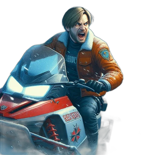 jacket, concept art, cyberpunk, comic book art transparent PNG cut-out