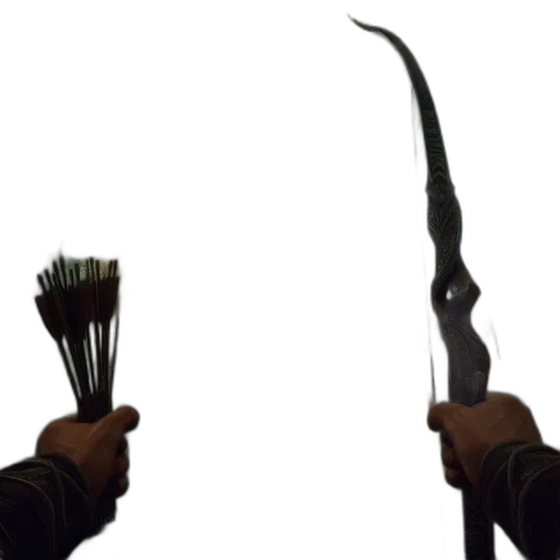 weapon, staff, sword, hair transparent PNG cut-out