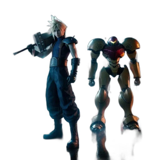 robot, weapon, concept art, 3d render transparent PNG cut-out