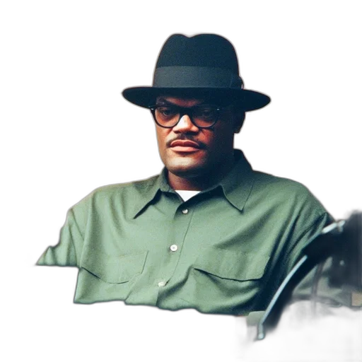 jacket, hat, staff, face transparent PNG cut-out