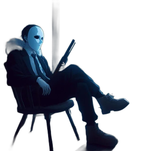 mask, robot, jacket, staff transparent PNG cut-out