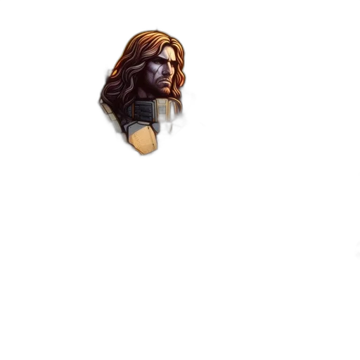 hair, face, jewelry, staff transparent PNG cut-out